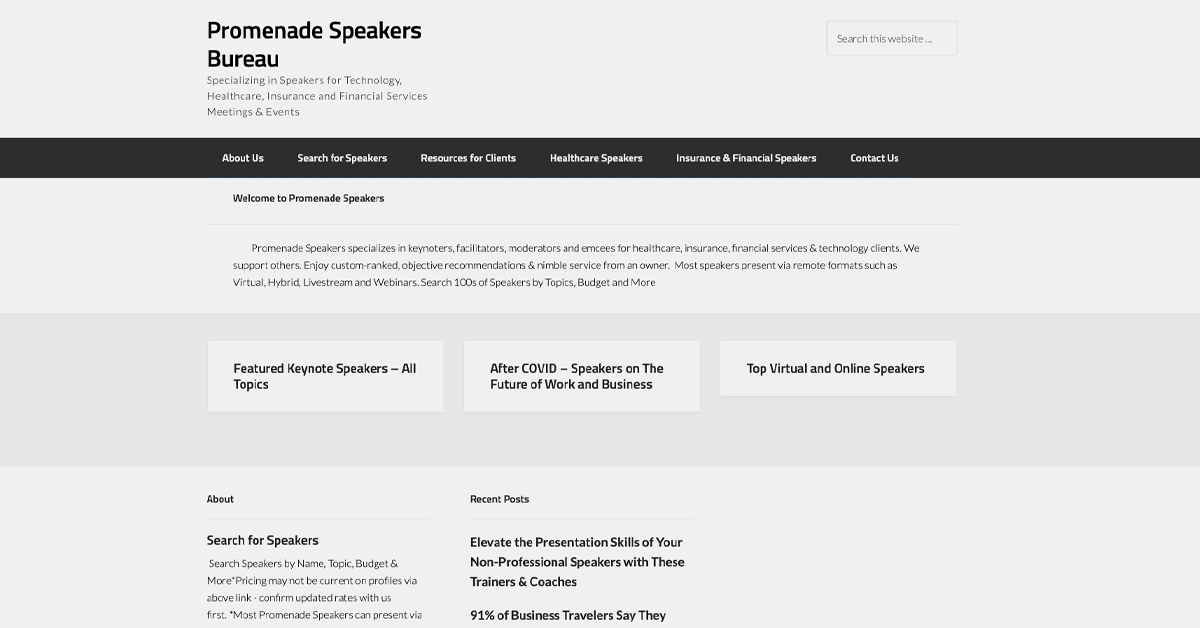 Promenade Speakers Bureau