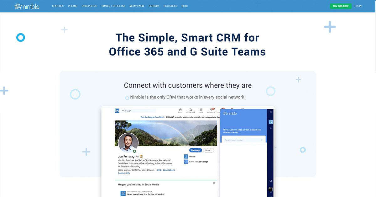 nimble crm private contact