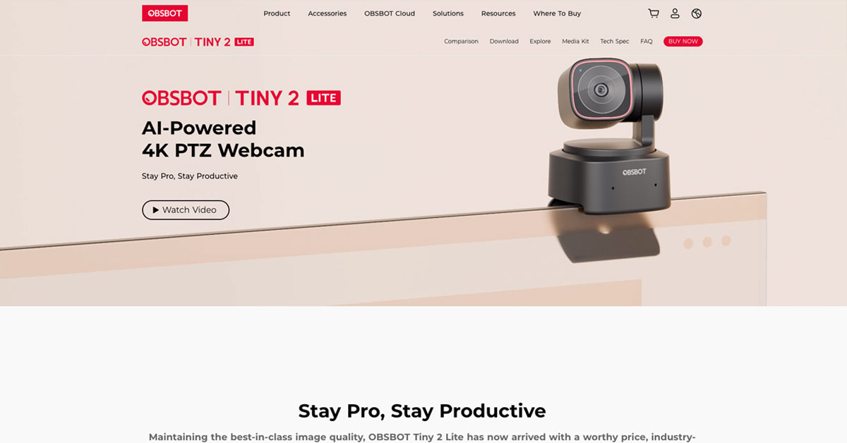 OBSBOT Tiny 2 Lite