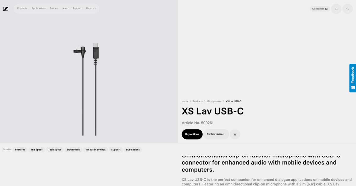 Sennheiser XS Lav USB-C