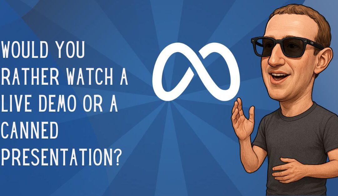 Zuckerberg is Willing to Take a Live Demo Chance, Are You?